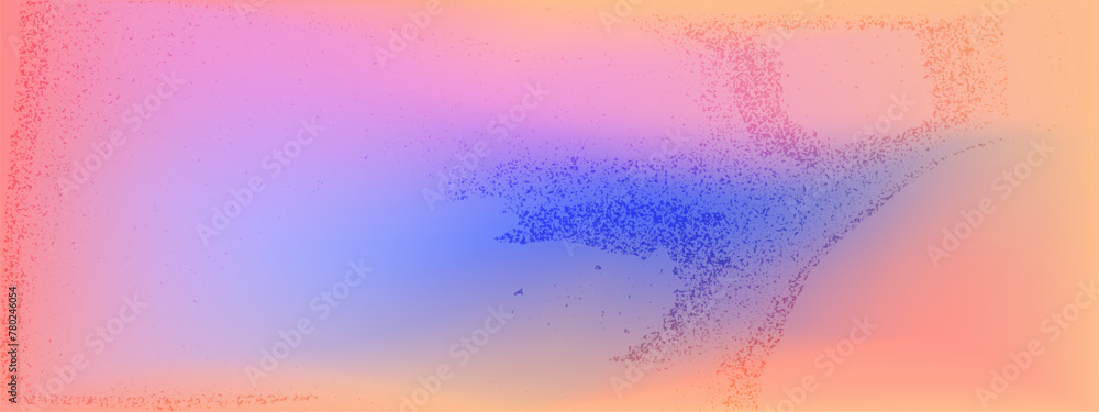 Holographic gradient background with noise. Abstract wave blur pastel color with grain. Holographic y2k light vector illustration	
