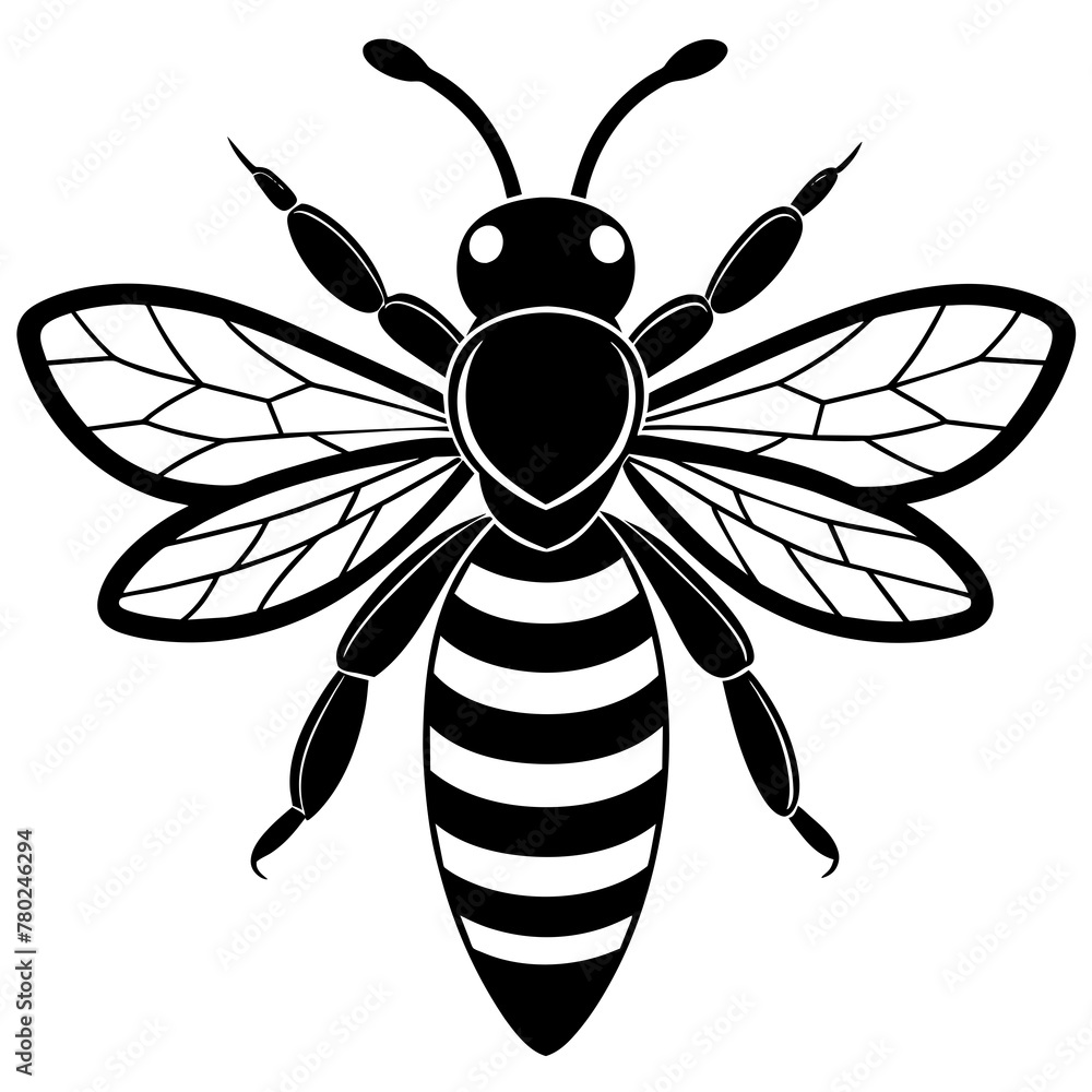 bee silhouette vector illustration svg file bee silhouette vector illustration svg file