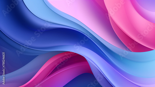 Blue and pink abstract background waves, smoke, fabric