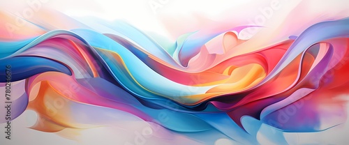 With each brushstroke, a vibrant gradient wave takes shape, its bold strokes capturing the essence of motion and vitality within the sleek confines of modern abstraction.