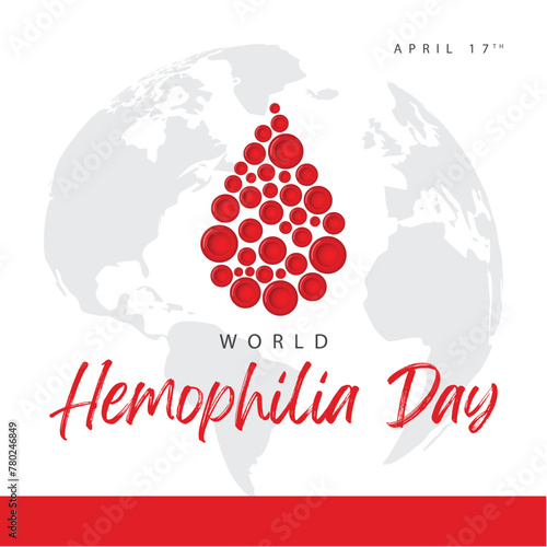 World hemophilia day. Blood cells vector illustration. Suitable for templates, web, social media, greeting cards etc
