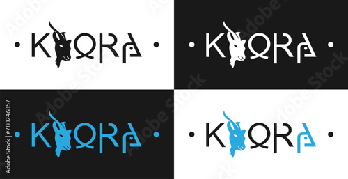 Goat's milk. Logo. Set of logos in different colors