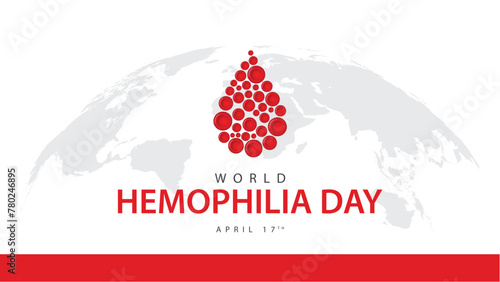 World hemophilia day. Blood cells vector illustration. Suitable for banners, web, social media, greeting cards etc