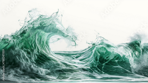 Dynamic ocean waves captured in a freeze frame showing the motion and power of the sea.