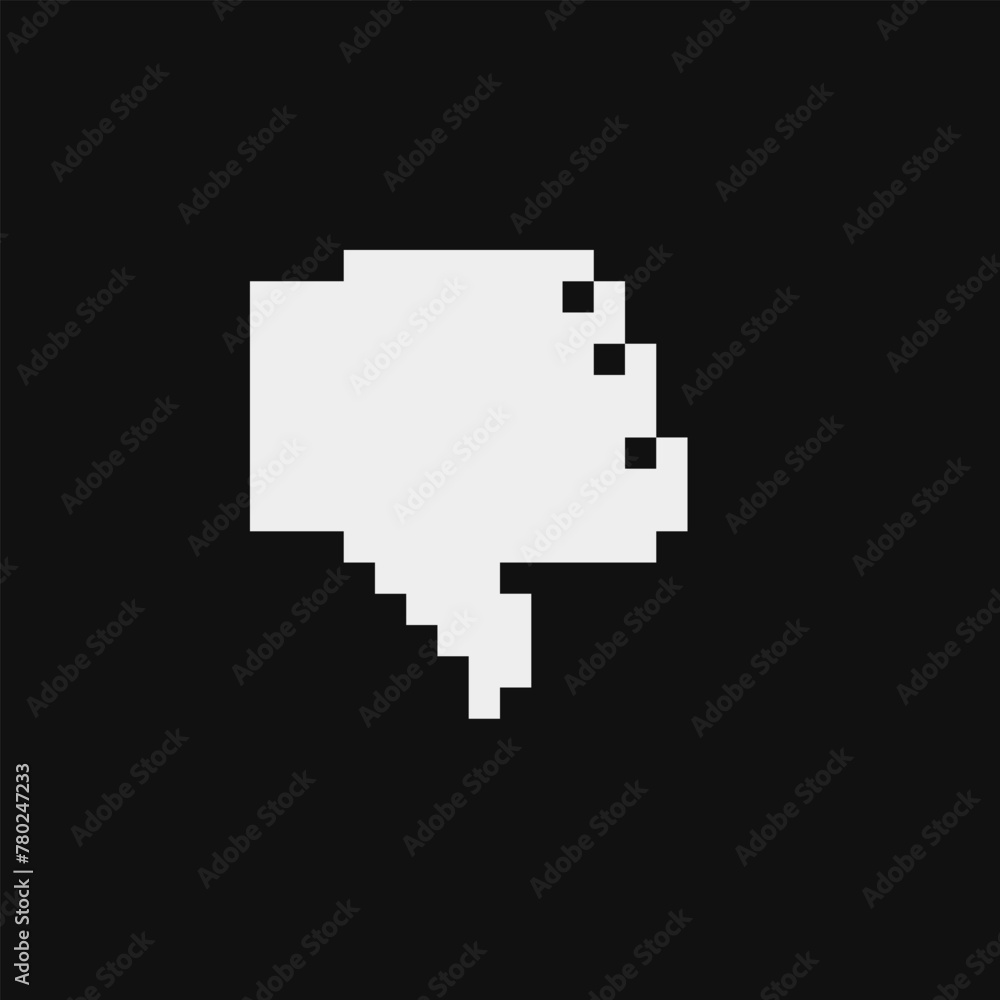 Thumbs down pixel art icon, sign gesture, video game sprite. Isolated vector illustration on black. Thumbs down pixel art icon, sign gesture, video game sprite. Isolated vector illustration on black.