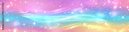 A pastel rainbow background with stars and sparkles,magic fairy starry skies and glitter sparkles unicorn background