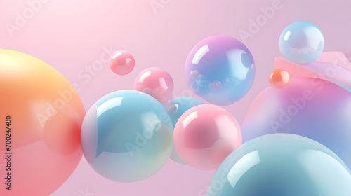 Abstract background with colorful balls