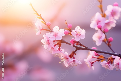 Pink cherry blossom  Japanese sakura photo