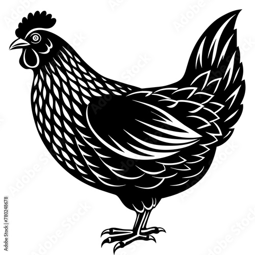 hen silhouette vector illustration svg file