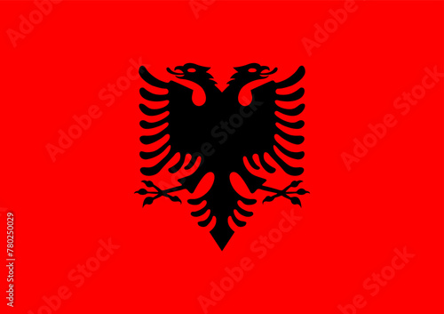 Flag Albania Vector Illustration