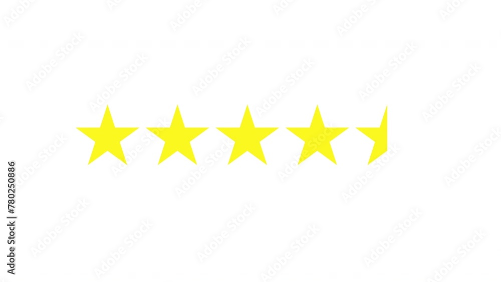 4.5 star rating customer reviews feedback concept white background 4.5 star rating customer reviews feedback concept white background
