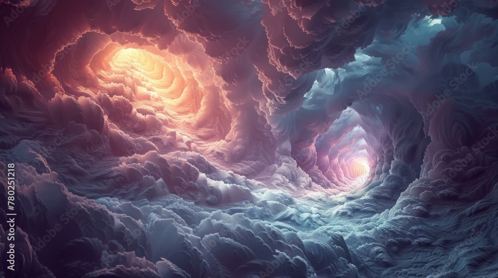 Dreamscapes in 3D, abstract forms float in a void, surreal compositions illuminated by otherworldly light, AI Generative Dreamscapes in 3D, abstract forms float in a void, surreal compositions illuminated by otherworldly light, AI Generative