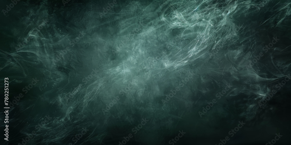 green smoke background, dark green texture background, banner - obrazy, fototapety, plakaty 