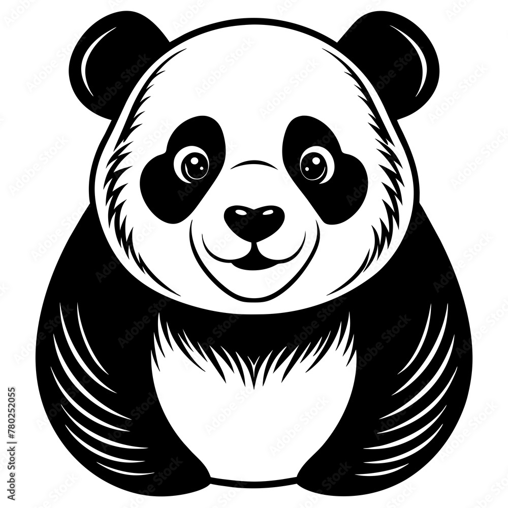 panda silhouette vector illustration svg file panda silhouette vector illustration svg file