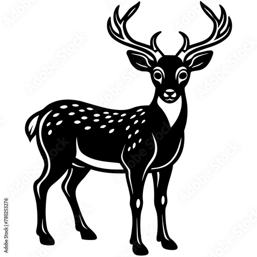 Fototapeta Naklejka Na Ścianę i Meble -  deer silhouette vector illustration svg file