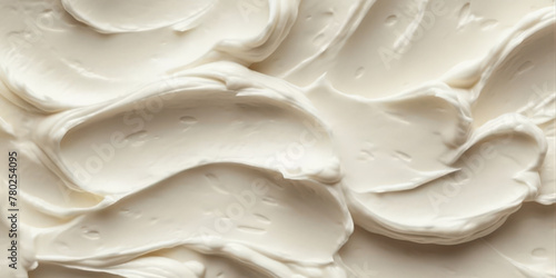 white cream texture background, white ice cream, white yogurt, copy space, banner photo