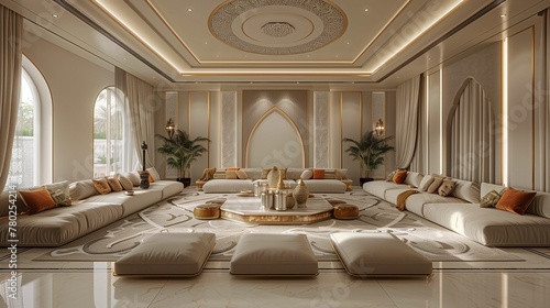 Luxurious Modern Arabic Villa Interior Design with Elegant Decoration
