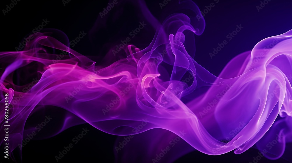 Fototapeta premium Abstract smoke moves on a black background