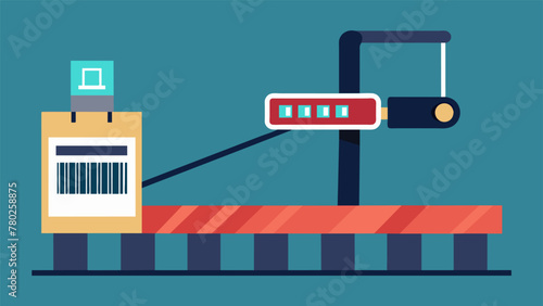 Micro shot of a barcode scanner on a conveyor belt representing the use of IIoT to track and yze inventory levels and streamline supply chain