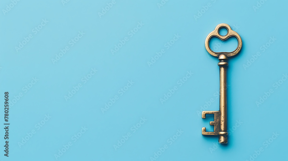 Key, minimal wallpaper, an important symbol that represents the resolution of a problem or the path to success Key, minimal wallpaper, an important symbol that represents the resolution of a problem or the path to success