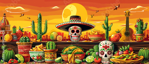cinco de mayo event. traditional holiday of mexican