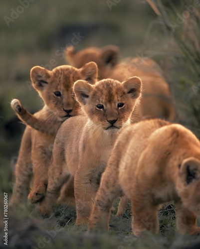 lion cub and cubs