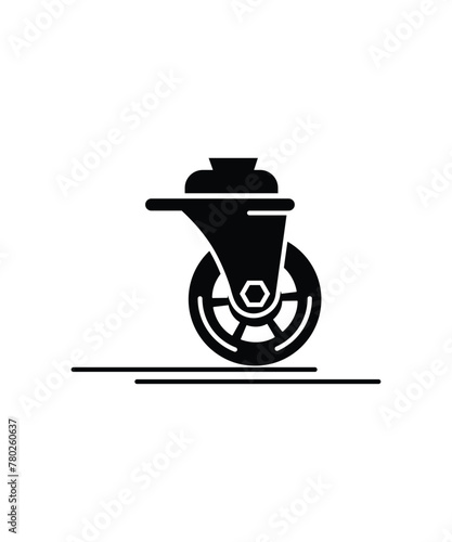 caster wheel icon, vector best flat icon.