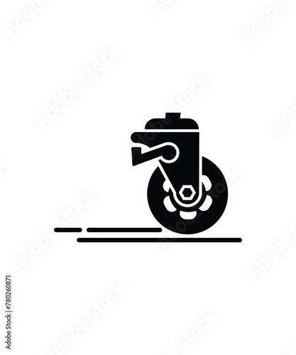 caster wheel icon, vector best flat icon.