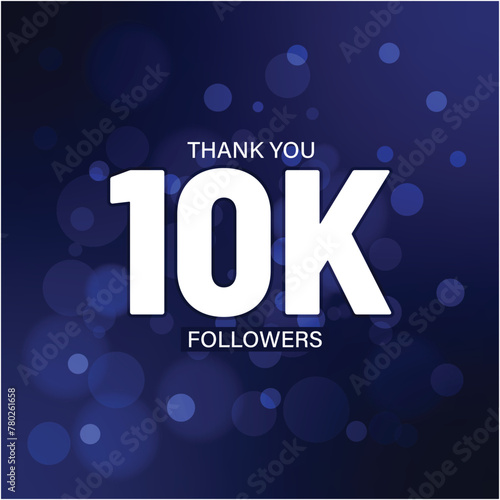 Thank you, 10k follower ,Congratulations follower, celebration new design greetings template