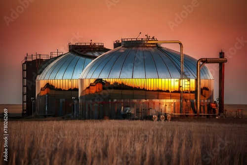industrial sustainability carbo material collector green energy silo storage biofuel photo