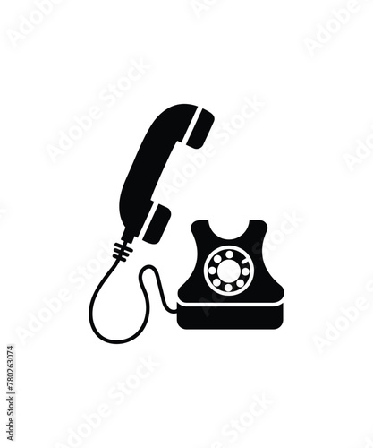 telephone icon, vector best flat icon.