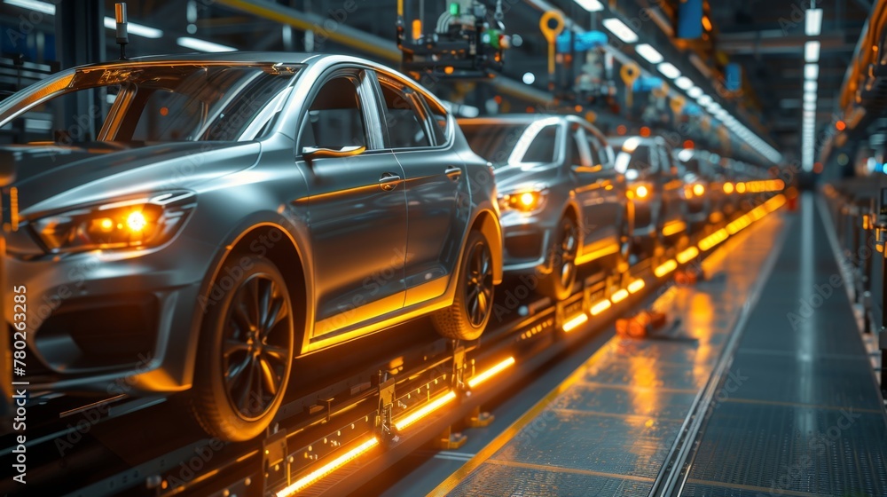 Car assembly lines exemplify precision in auto production. Sequential stations meticulously integrate components into vehicles, maximizing efficiency and quality control.
