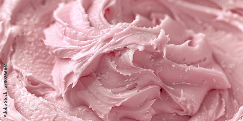 Pink cream background, pink ice cream, banner Pink cream background, pink ice cream, banner