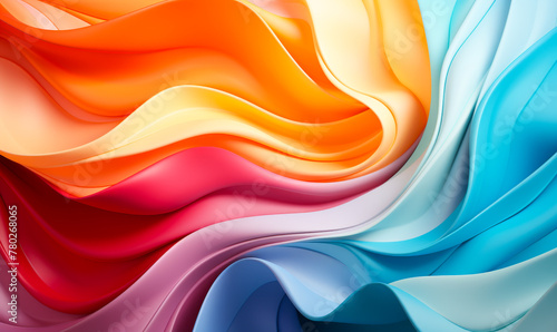 Vibrant Colorful Curved Lines - Dynamic Flowing Gradient Background - Smooth Abstract Waves Pattern - Creative Artistic Backdrop Design