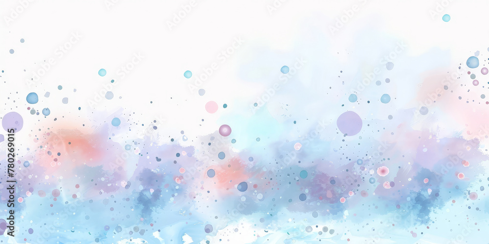 Watercolor pastel background with soft splashes and dots on a white background, Watercolor pastel background with soft splashes and dots on a white background,
