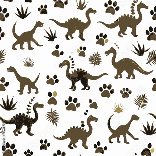 Prehistoric Patterns  A Dinosaur Themed Illustration