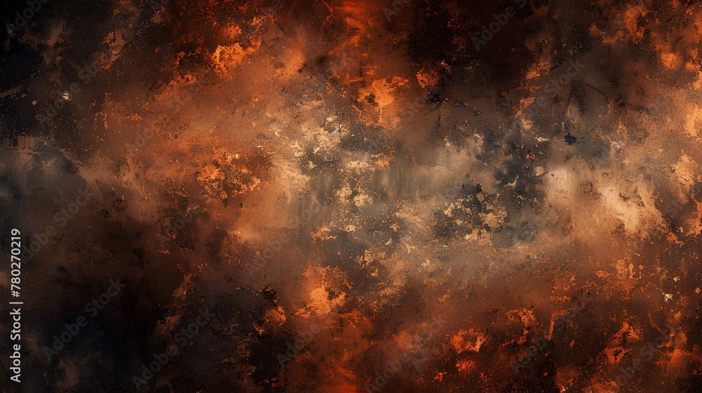 abstract texture copper bronze color blending into brown and dark orange color, background, wallpaper. generative AI