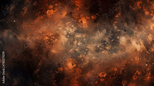abstract texture copper bronze color blending into brown and dark orange color, background, wallpaper. generative AI photo