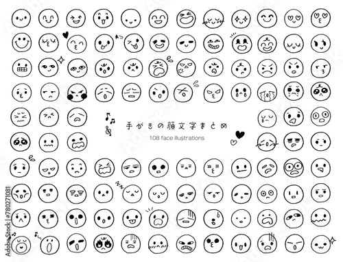 108の手がきかわいいゆる顔文字アイコンまとめ