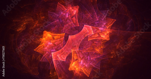 3D manual rendering abstract technology fractal background. Its not AI Generatd illustration.