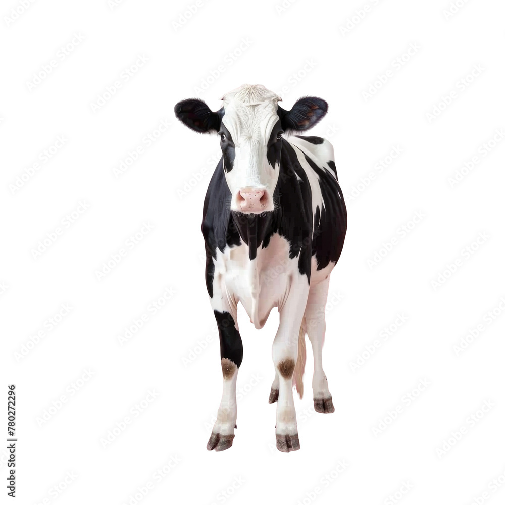 A cow standing in transparent bgness