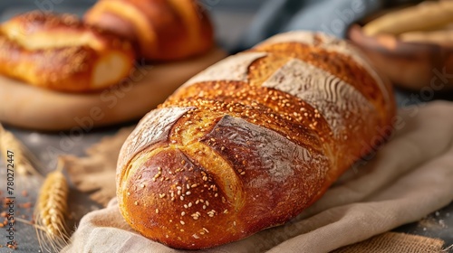 commercial shot of photography of baked bread
