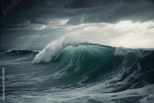 tsunami, waves, giant, stormy, sky, dark, perfect, ocean, powerful, nature, disaster, sea, dramatic
