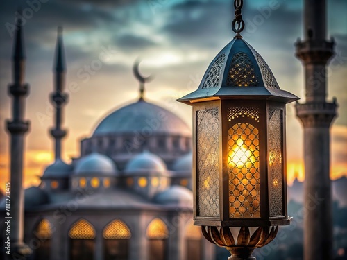 mosque in the evening generative ai