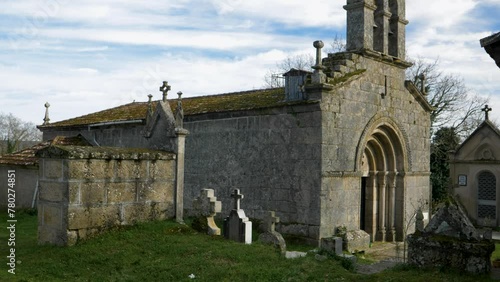 San Pedro de Boado Church Bell Tower, Xinzo de Limia Galicia, Spain photo