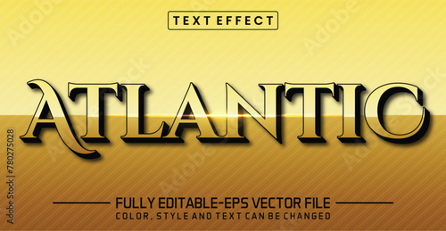 Atlantic font Text effect editable