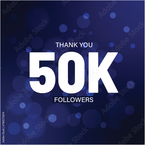 50k followers happy celebration social media post design, celebrate 50000 follower