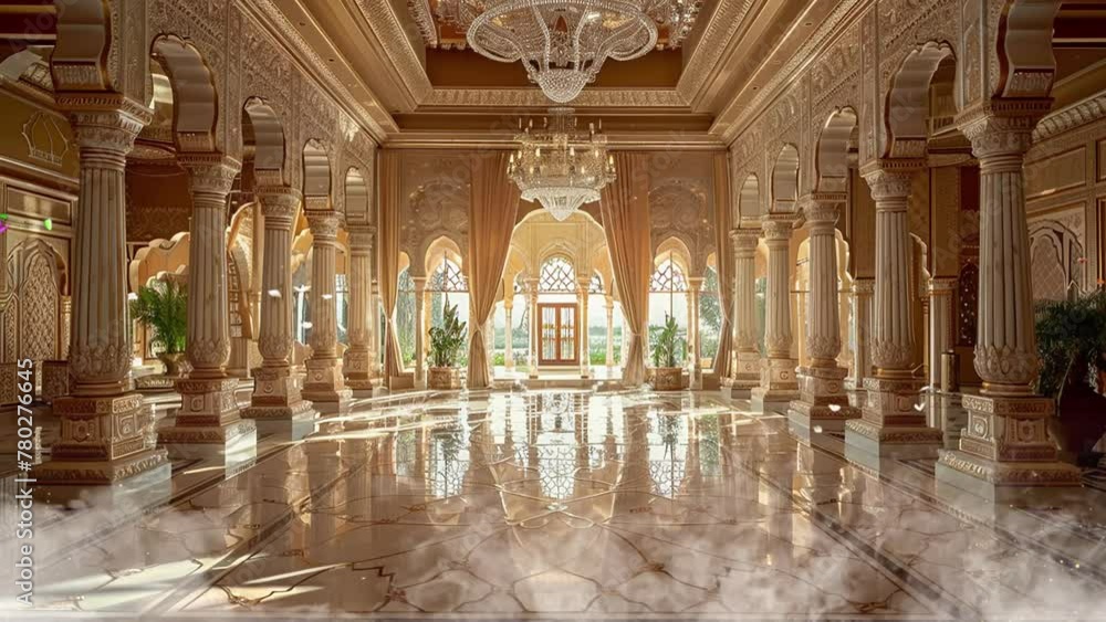 elegant classic interior beautiful royal architecture background ...