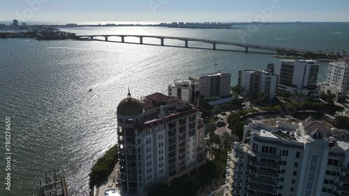 Golden Gate Point, Sarasota, Florida view bridge connectin wth St. Armands Circle photo