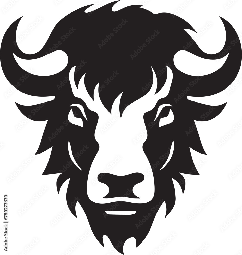 Fototapeta premium Buffalo head vector